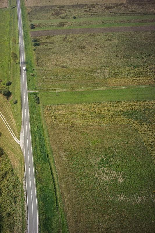 Zdjęcie z nalotów bezzałogowym statkiem powietrznym.